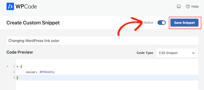 Changing the link color in WordPress using a code snippet plugin Changing the link color in WordPress using a code snippet plugin