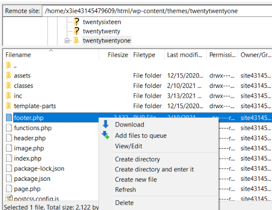 Download and edit your theme file Download and edit your theme file