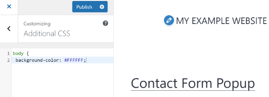 Enter background color custom CSS Enter background color custom CSS