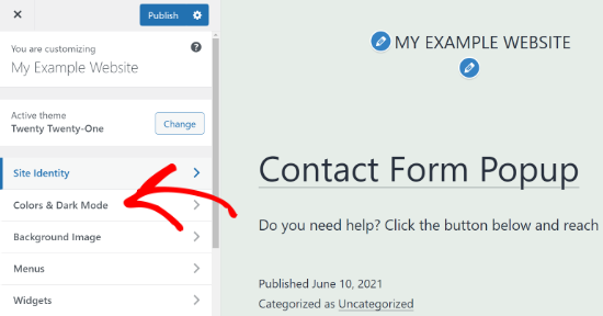Go to Colors and Dark Mode settings Go to Colors and Dark Mode settings