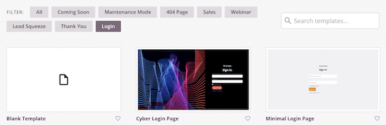 Login page templates Login page templates