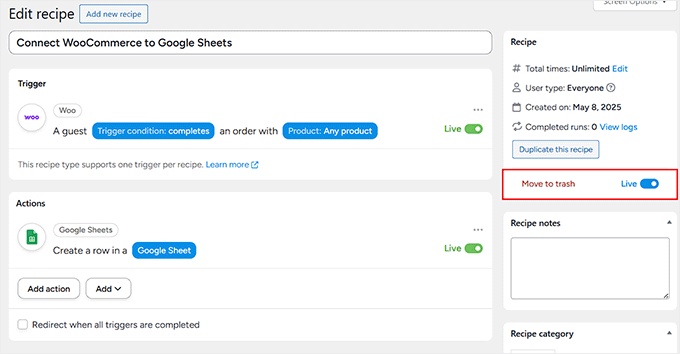 Machen Sie Ihr Rezept live