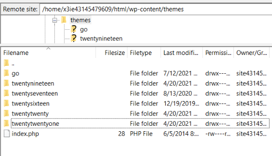 Navigate to your theme files in FTP client Navigate to your theme files in FTP client