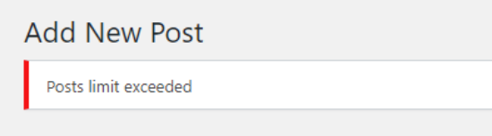Notificare limită postări
