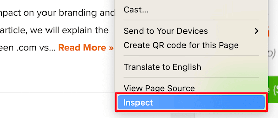 Right click and inspect Right click and inspect