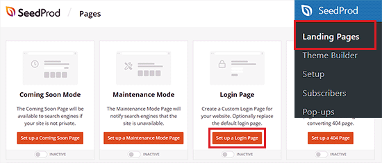 Configurer la page de connexion