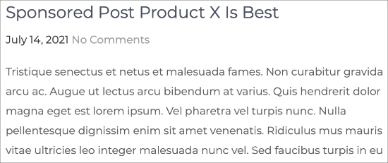 Sponsorlu Gönderi Öneki Önizlemesi