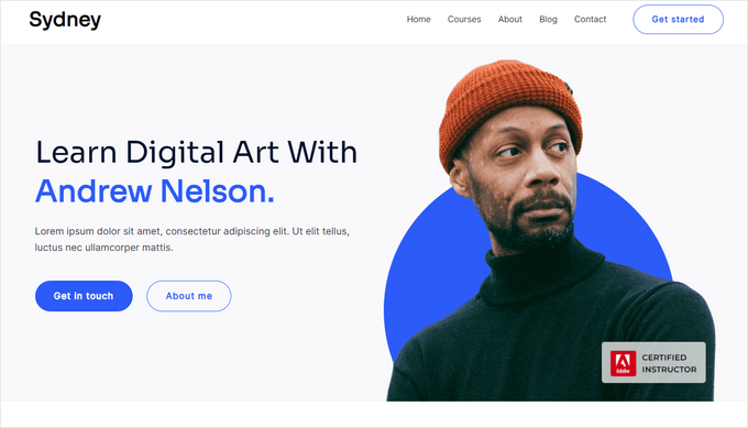 Sydney Pro WordPress theme for teachers and online courses