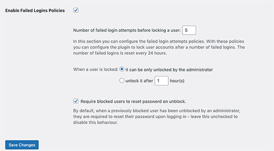 Block login attempts Block login attempts