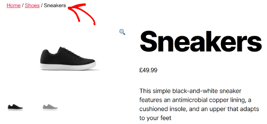 Exemplu de breadcrumbs Exemplu de breadcrumbs