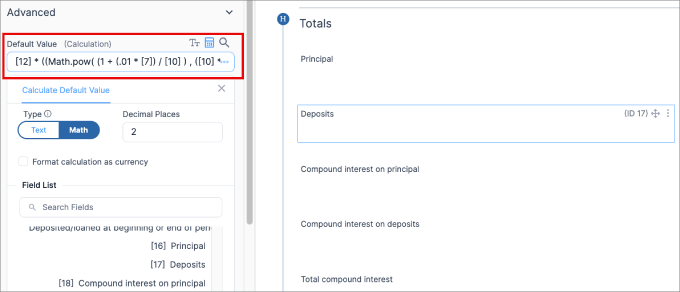 calculation in formidable forms calculation in formidable forms