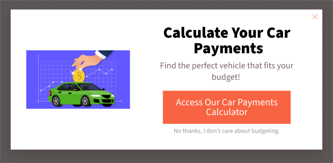 car payments lead generation popup car payments lead generation popup
