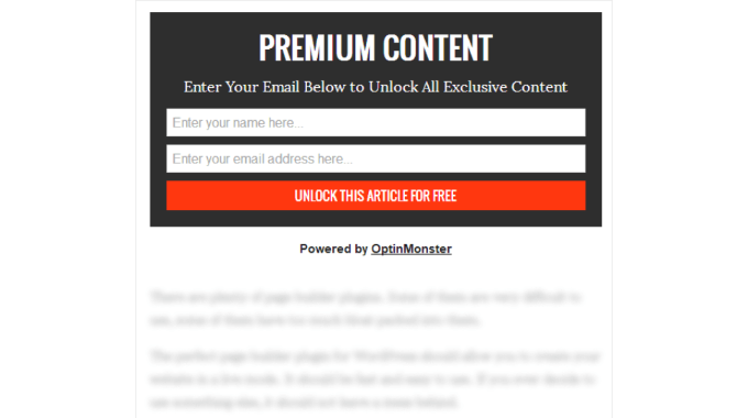 Content lock example Content locking OptinMonster