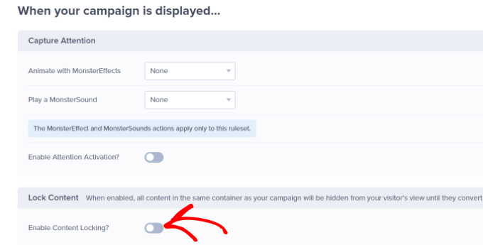 Enable content locking option Enable content locking option