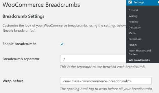 Activați breadcrumbs WooCommerce Activați breadcrumbs WooCommerce