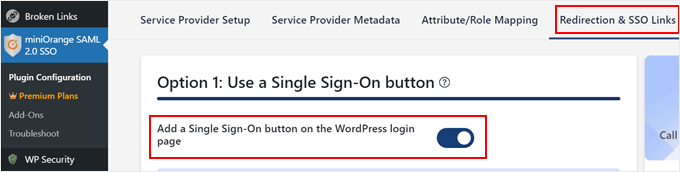 Aktivera miniOrange SSO-funktionen i Google Admin Console