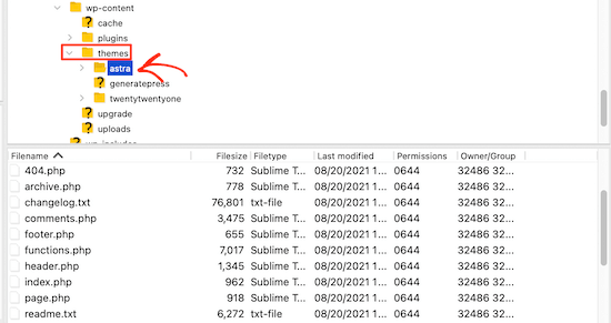Open themes folder and select theme Open themes folder and select theme