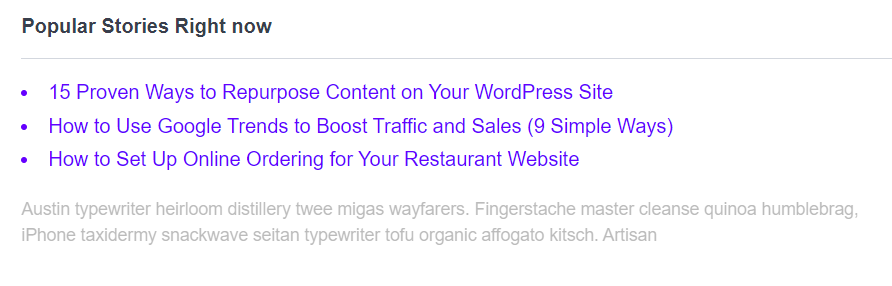 Related post preview in MonsterInsights Related post preview in MonsterInsights