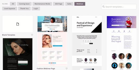 SeedProd templates SeedProd templates