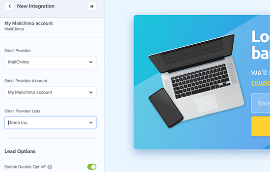 Sélectionner la liste d'e-mails