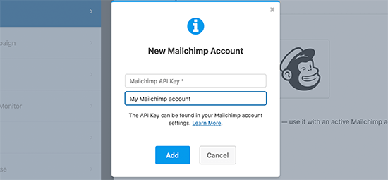 Clé API WPForms mailchimp