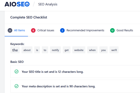 Checklist Audit SEO AIOSEO Checklist Audit SEO AIOSEO