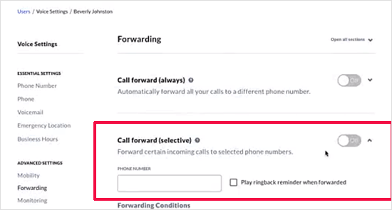 Business call forwarding in Nextiva Business call forwarding in Nextiva