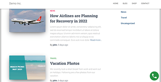 Call button preview Call button preview
