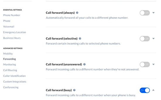 Additional call forwarding options in Nextiva Additional call forwarding options in Nextiva