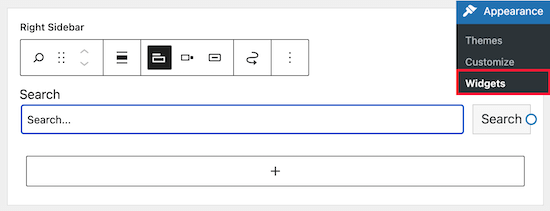Click widget block to delete Click widget block to delete