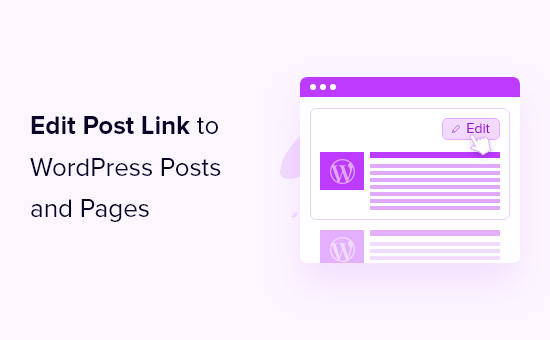 How to add an edit post link to Wordpress posts and pages