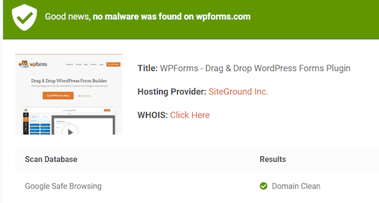 IsItWP scanner report IsItWP scanner report