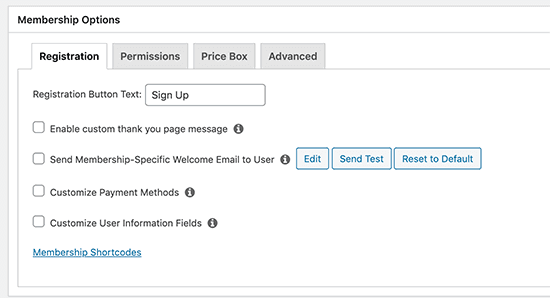 メンバーシップオプションボックスのカスタマイズ メンバーシップオプションボックスのカスタマイズ