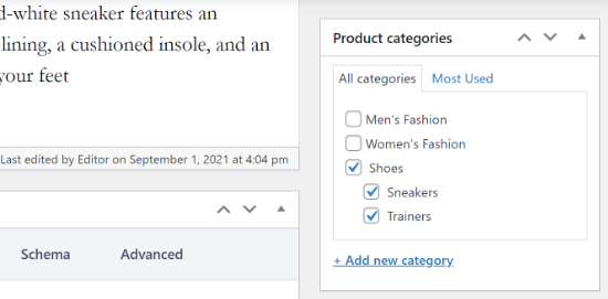 Produsul are mai multe categorii Produsul are mai multe categorii