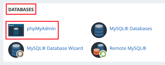 Click on phpMyAdmin Click on phpMyAdmin