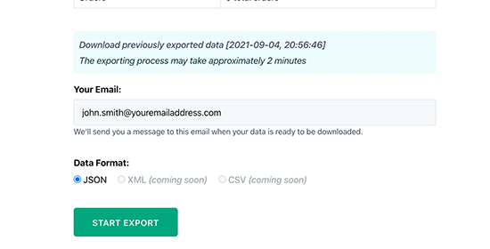 Start Shopify export Start Shopify export