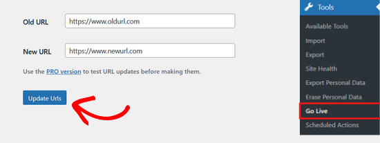 Update URLs Update URLs
