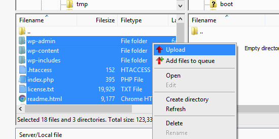 Upload WordPress files FTP Upload WordPress files FTP