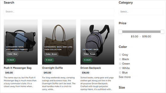 Add WooCommerce product filters with WPFilters