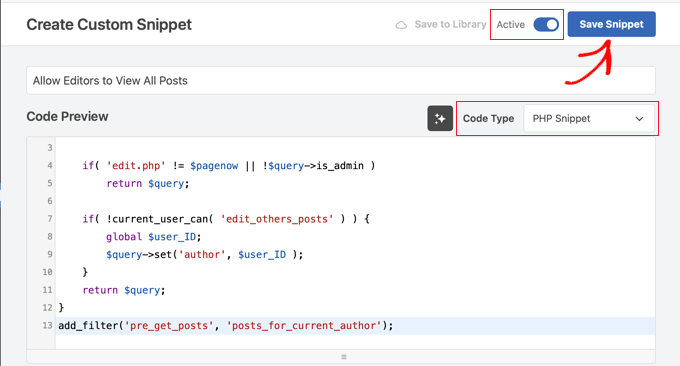 Allowing Editors to View All Posts Using a WPCode Snippet Allowing Editors to View All Posts Using a WPCode Snippet