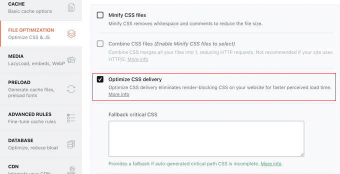 WP Rocket Optimize CSS Delivery WP Rocket Optimize CSS Delivery