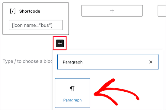 Select paragraph block to add text Select paragraph block to add text