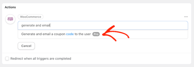 Automatisch einen Gutscheincode senden