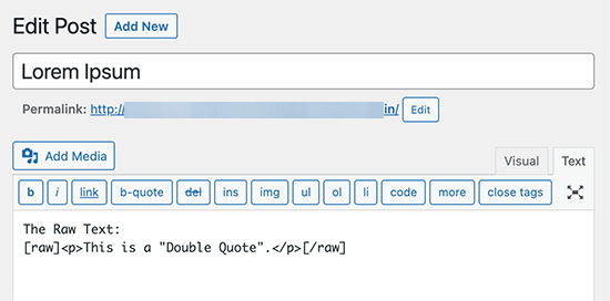 Unformatted classic editor Unformatted classic editor
