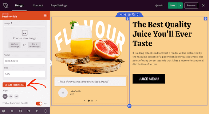 ページレイアウトにお客様の声を追加する ページレイアウトにお客様の声を追加する