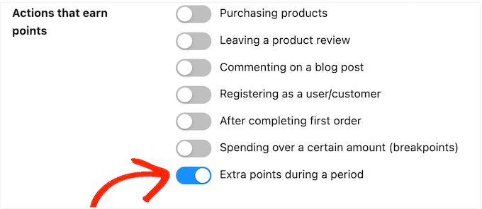 Giving shoppers extra points during a specific time period Giving shoppers extra points during a specific time period