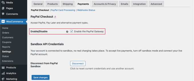 Enable the PayPal Payment Gateway on Your WooCommerce Store Enable the PayPal Payment Gateway on Your WooCommerce Store