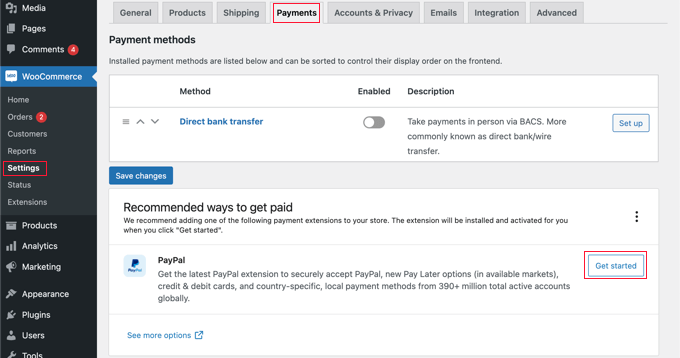 Click the PayPal Getting Started Button Click the PayPal Getting Started Button