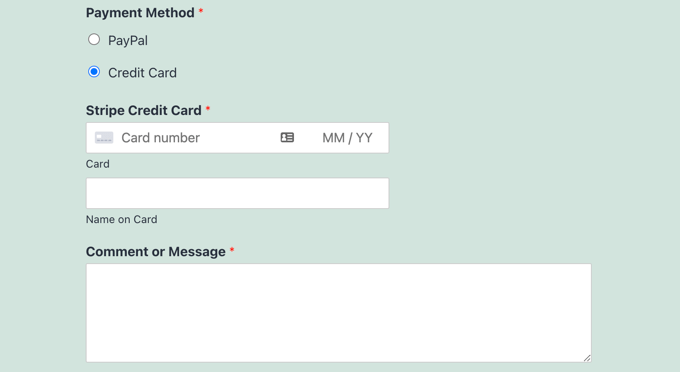 Preview Order Form Preview Order Form