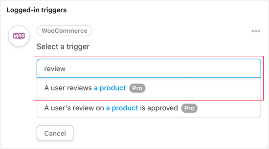 WooCommerce Automatisierungs-Trigger – Ein Benutzer bewertet ein Produkt